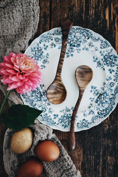 READY TO SHIP AUCTION | Petite Artisan Spoon Set, Fancy Walnut
