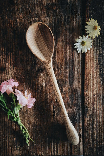 READY TO SHIP AUCTION | Cottage Serving Spoon, Fancy Hickory