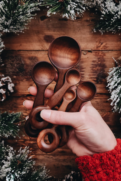 READY TO SHIP AUCTION | Original Measuring Spoon Set, Roasted Maple