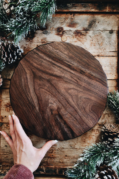 READY TO SHIP AUCTION | Round Chopping Block, Fancy Walnut #2