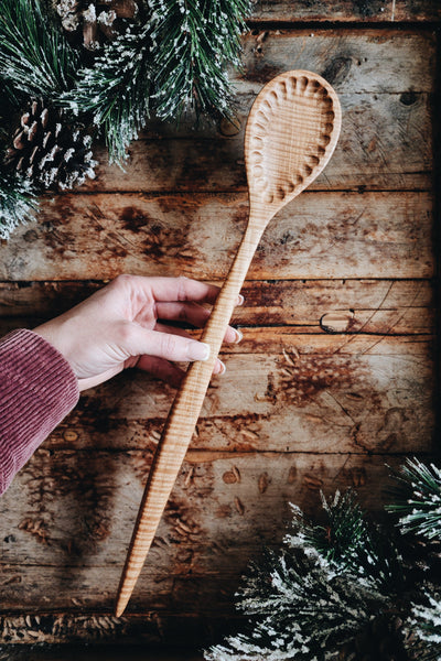 READY TO SHIP AUCTION | Farmer's Wife Spoon, Fancy Tiger Maple
