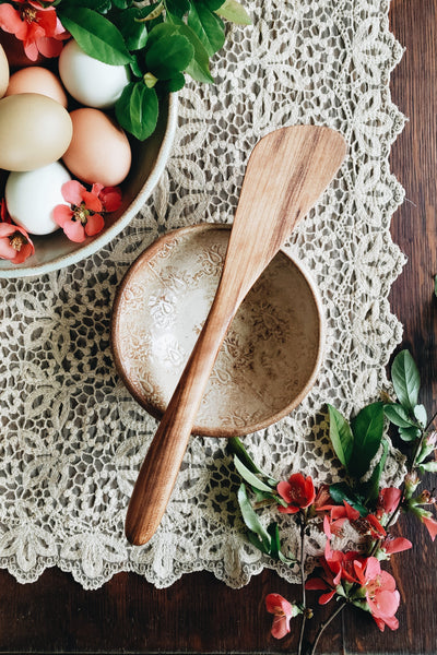READY TO SHIO AUCTION | OOAK Classic Spurtle, Right Handed, Cherry