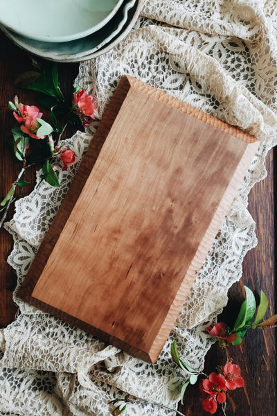READY TO SHIP AUCTION | Hand Sculpted Chopping Block, Cherry