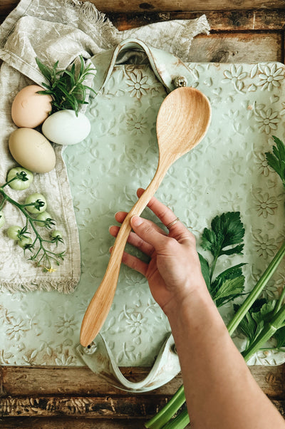 READY TO SHIP AUCTION | Artsy Cooking Spoon, Hickory