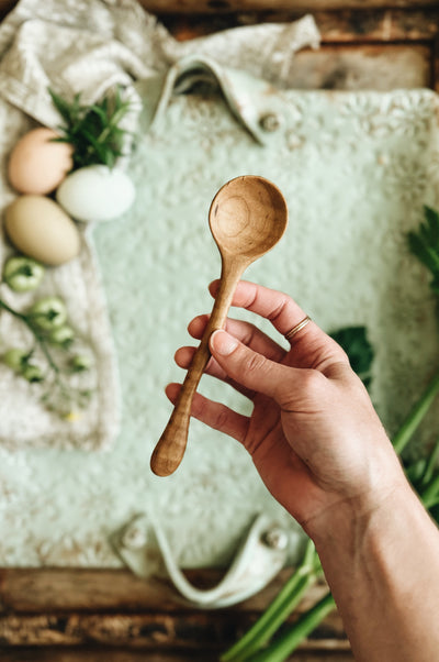 READY TO SHIP AUCTION | Mini Serving Spoon B, Roasted Maple