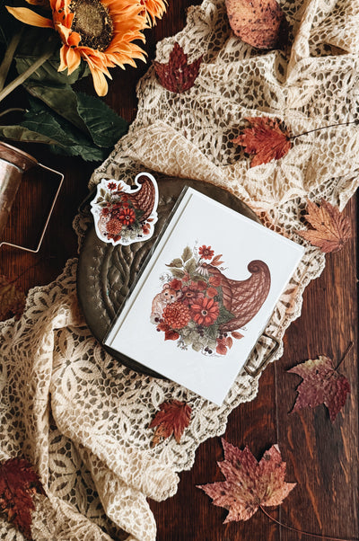 READY TO SHIP AUCTION | Luxe Card & Sticker Set {Fall Floral w/ Mouse}