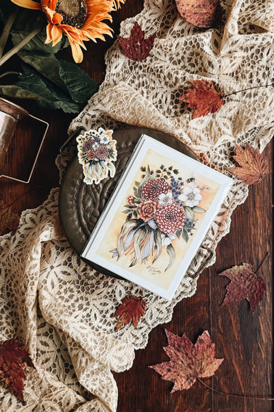 READY TO SHIP AUCTION | Luxe Card & Sticker Set {Bouquet & Bee}