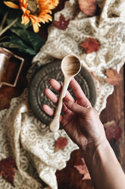 READY TO SHIP AUCTION | Mini Serving Spoon E, Fancy Maple