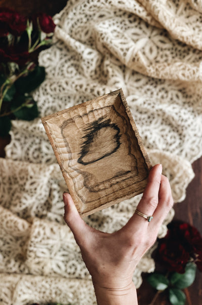 READY TO SHIP AUCTION | Hand Carved Jewelry Dish, Butternut