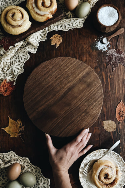 READY TO SHIP AUCTION | Hand Sculpted Chopping Block / Serving Board, Walnut {Small}