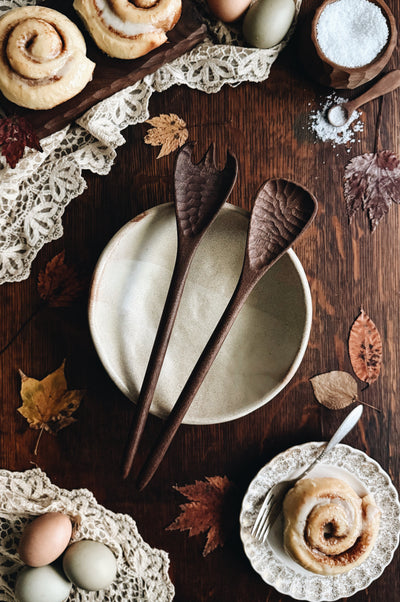 READY TO SHIP AUCTION | Original Salad Serving Set, Walnut