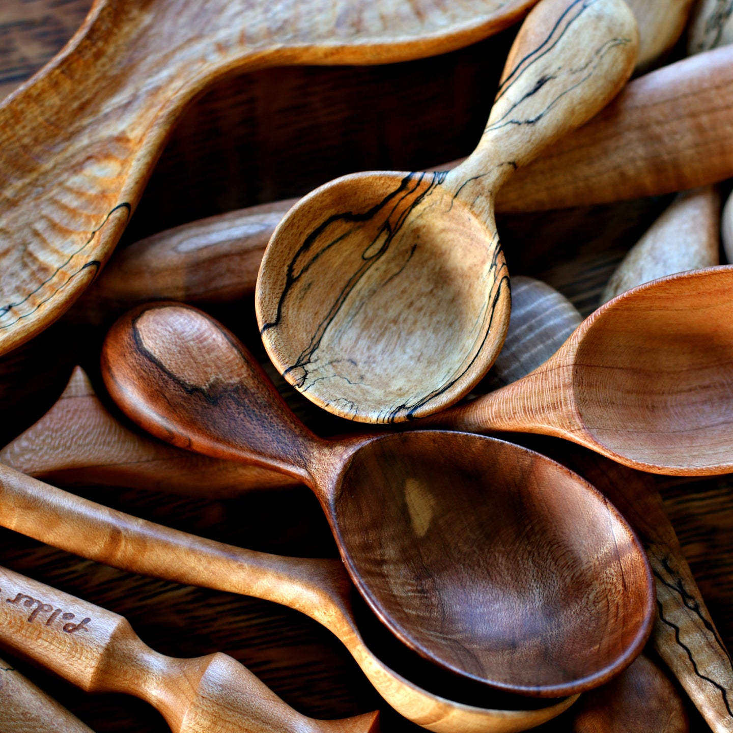 Handmade Wooden Ladle 12 Hand Carved Large Soup Ladle, Made in the