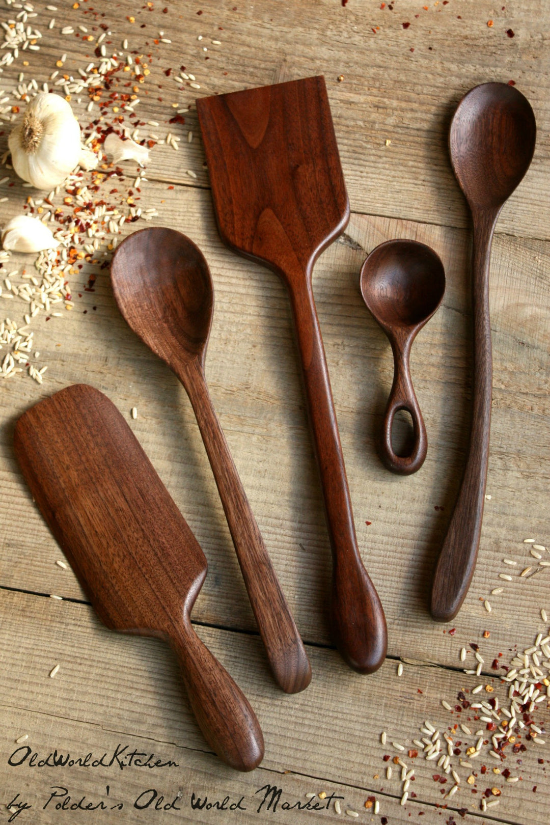 Gourmet Collection | Wood Utensil Set – Old World Kitchen, image size:1080x1620