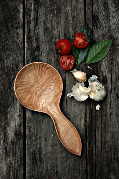 Hand Carved Maple Wood Spoon Rest